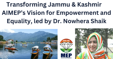 Transforming Jammu & Kashmir: AIMEP’s Vision for Empowerment and Equality, led by Dr. Nowhera Shaik